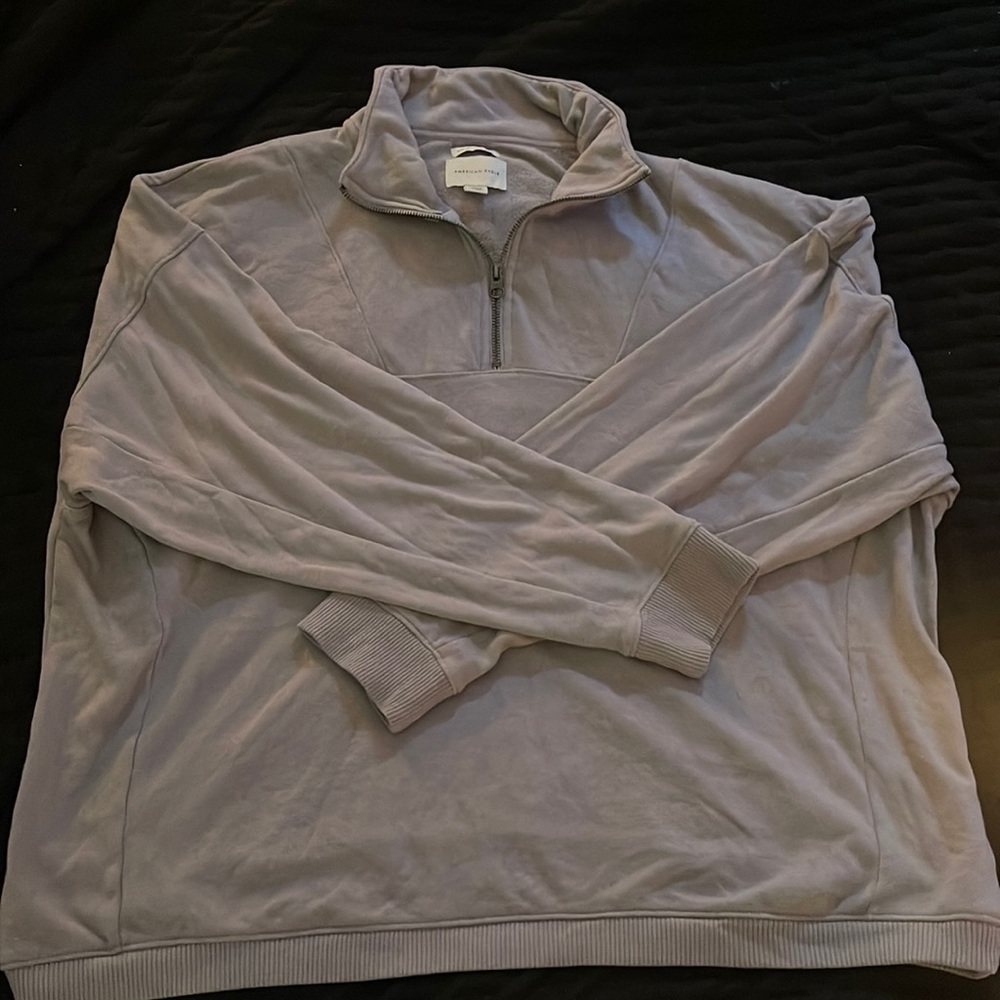 American Eagle Ahh-mazingly Soft zip pullover - gray - size Xl